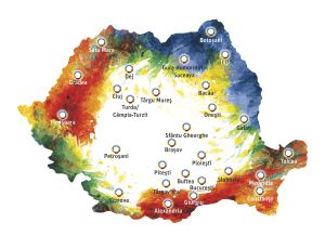 harta cu orasele incluse in Saptamana Neuropatiei Diabetice 2014